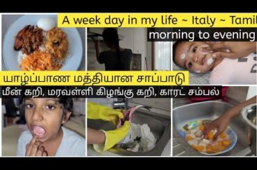 My Morning to Evening routine | Jaffna Simple lunch Recipes | Jaffna Fish Curry | Tapioca curry