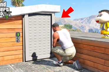 Shinchan and Franklin Found Secret Bunker Inside Franklin's Terrace in GTA 5!