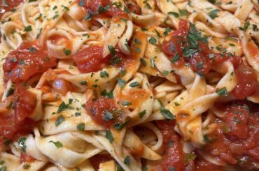 Made some fettucine with tomato sauce today 😊