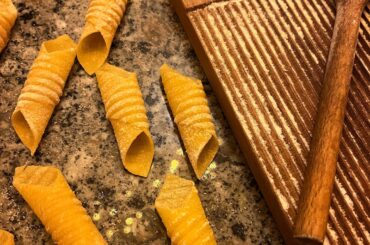 Homemade Garganelli Board