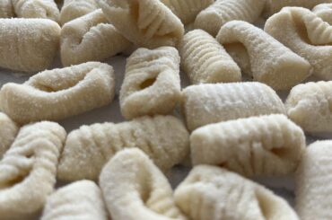 Malloreddus with a sauce on roasted tomatos