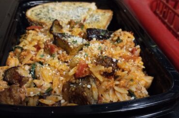Roasted Eggplant Orzo