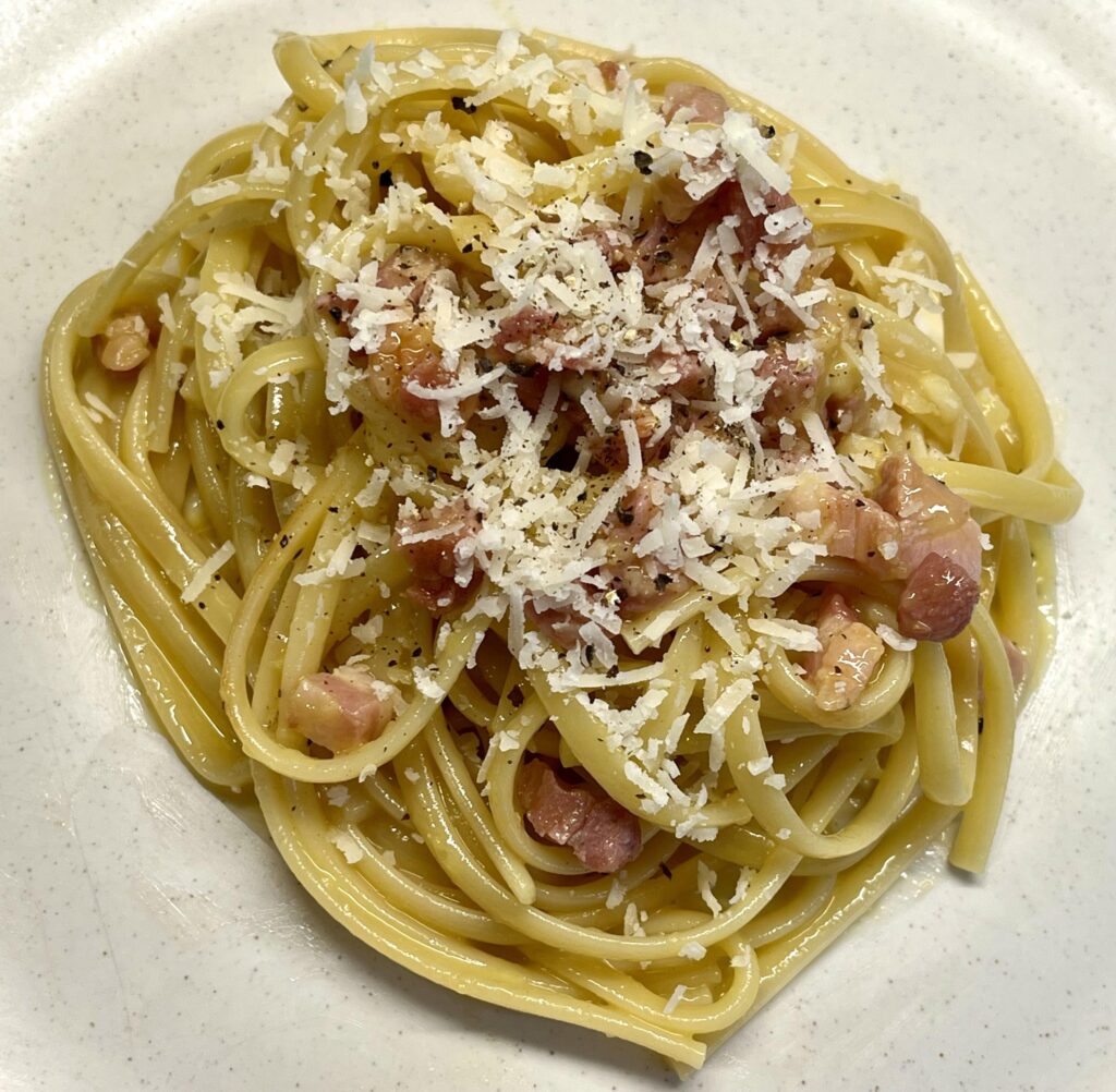 I just cooked a homemade carbonara for the first time!