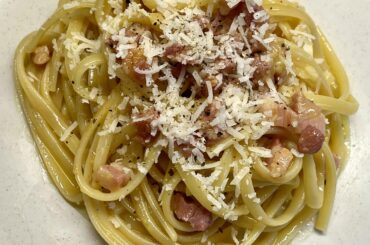 I just cooked a homemade carbonara for the first time!