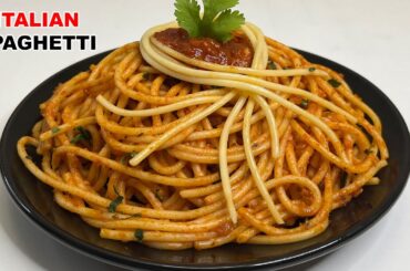 Italian Spaghetti Noodles | Italian Spaghetti Recipe Vegetarian | Easy Italian Pasta Noodles Recipe