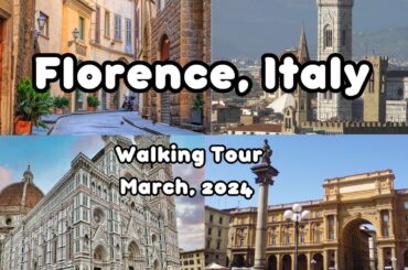 Florence, Italy Walking Tour - The Cathedral of Santa Maria, Giotto's Bell Tower, San Lorenzo Market