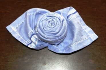 DIY - How to Fold a cloth Handkerchief or Napkin into a Rose.