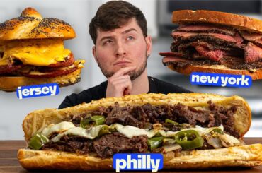 Cooking And Ranking Every East Coast SANDWICH! (Philly Cheesesteak, Italian Sub, Pastrami on Rye...)
