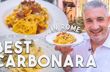 Eating the World's MOST DELICIOUS CARBONARA in Rome?!