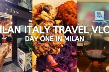 MILAN ITALY TRAVEL VLOG| Trying a Vegan Restaurant, Eating Gelato + Drinking Wine