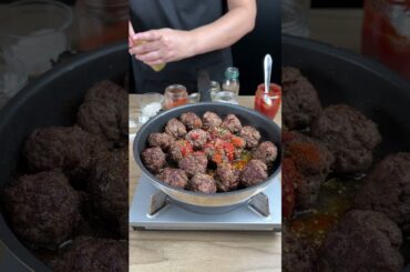 Meatballs with pasta in a way never seen before.