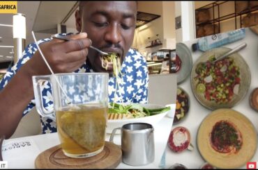 Jamaican Tries Italian Vegetarian Food in Kenya