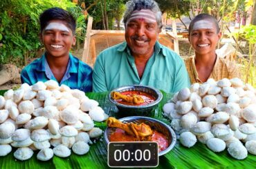 200 MINI IDLY EATING CHALLENGE | CHICKEN CURRY AND MINI IDLY EATING COMPETITION | FOOD CHALLENGE