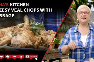 Cheesy Veal Chops with Cabbage