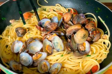 RECIPE PASTA; Spaghetti clams recipes delicious easy quick #pastarecipe #primipiatti