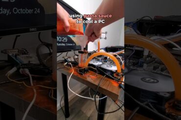 using Pasta Sauce to cool a PC #shorts