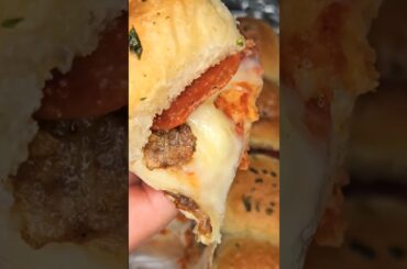Easy Meat Lovers Pizza Sliders Recipe #shorts