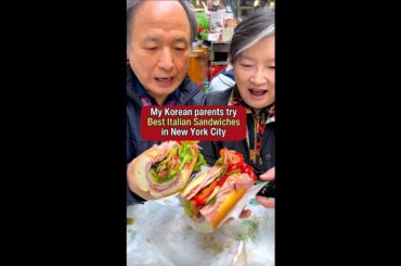 My Korean Parents try Best Italian Sandwiches in New York City