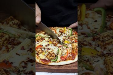 Peri Peri Paneer Pizza ASMR | #indianasmrworld  #food #cooking #asmr #streetfood #pizza #paneerpizza