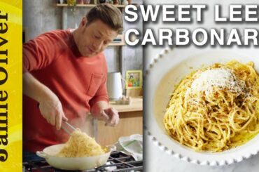 Sweet Leek Veggie Carbonara | Jamie Oliver's Meat-Free Meals