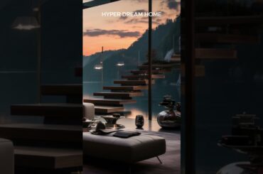 Italy Lake Como Summer Sunset | Modern Minimalist Living Room | Luxury Home Interior Design | Lofi