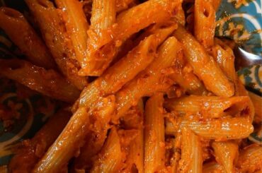 Penne with homemade vodka sauce