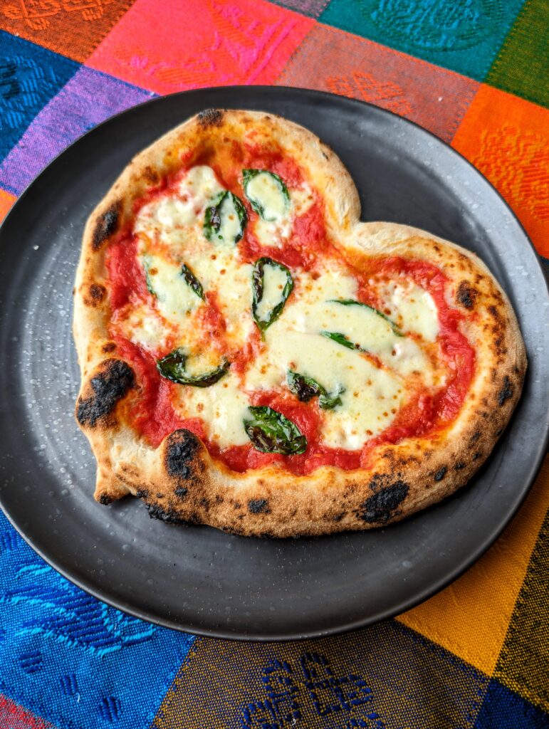 Heart-shaped Neapolitan pizza 🖤