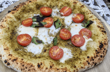 Pesto base with Cherry Tomatoes