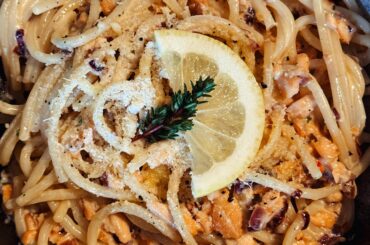 First attempt at Spaghetti al Salmone