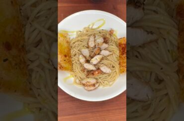 MY SPIN ON PASTA AGLIO E OLIO #cooking #recipe #shorts