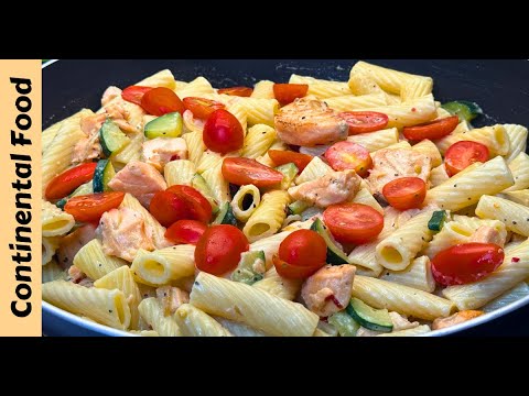 Creamy Italian Salmon Pasta One Pot Recipe By Continental Food Creamy Italian Salmon Pasta One Pot Recipe By Continental Food