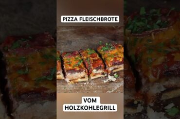 Pizza FLEISCHBROTE vom HOLZKOHLEGRILL #pizza #brot #shorts