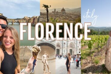 FLORENCE TRAVEL VLOG! Duomo, Tuscany wine tour, statue of David, Piazzalle Michelangelo, + best food