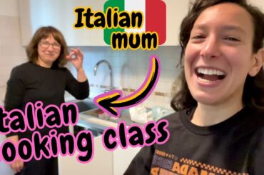 Italian cooking class with an Italian mum | Vlog to learn Italian by listening (with subs)