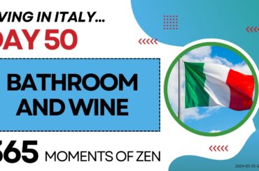 Living in Italy | BATHROOM AND WINE | Day 50 | Moving from Canada to Italy | 365 Moments of Zen