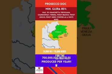 Italian DOC & DOCGs - Prosecco DOC - #howtopronounce #prosecco #shorts #italy #sparklingwine
