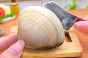 Cooking Mini Food In Miniature Kitchen - ASMR Video Miniature Italian Stuffed Clams Recipe