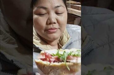 Eating famous sandwhich in Florence, Italy. All'Antico Vinaio. Check out the ingredients