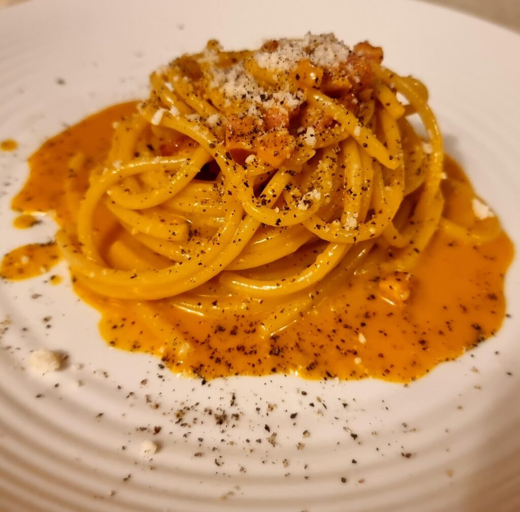Bucatini Carbonara.
