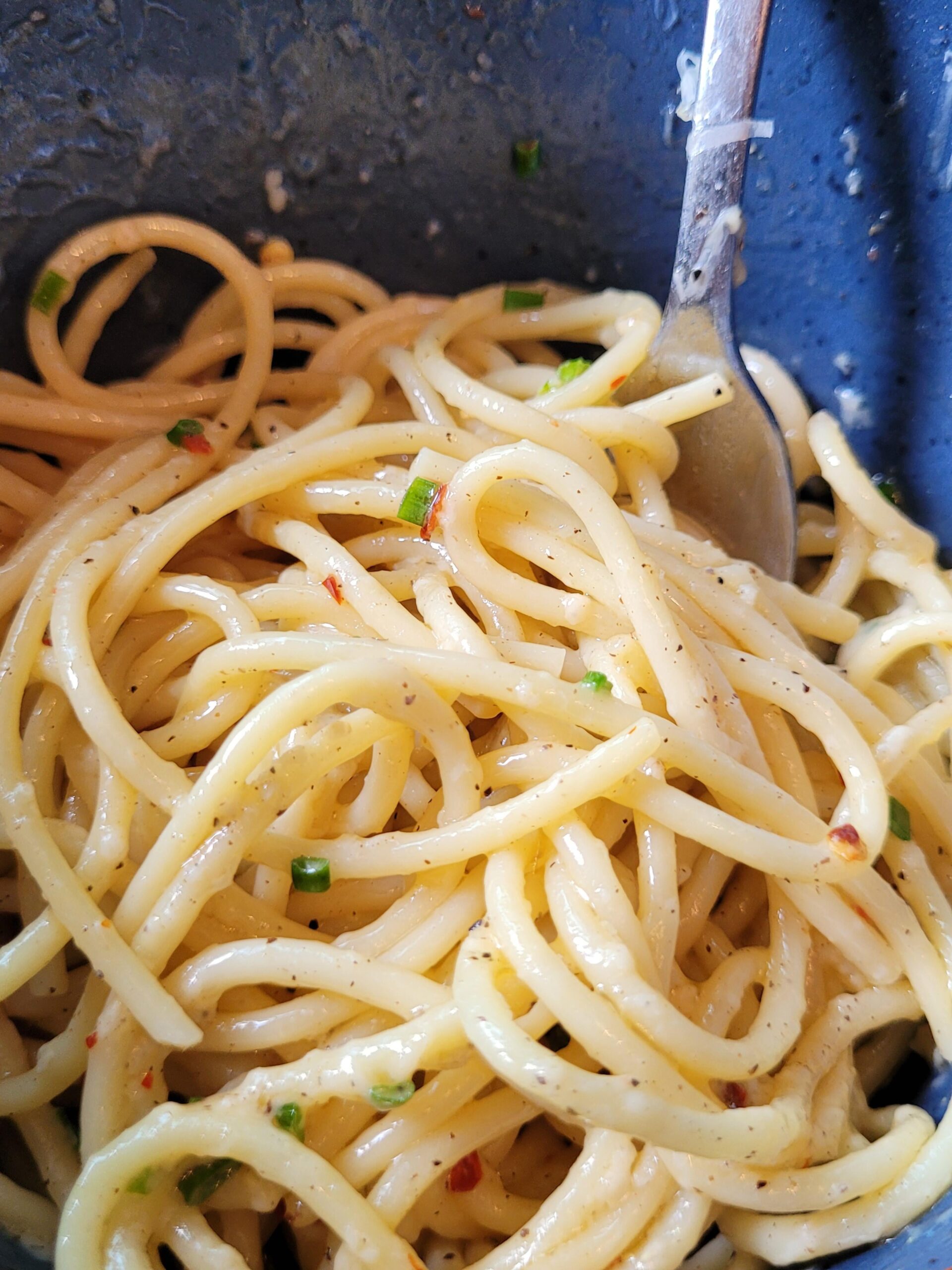 Lemon Pepper Spaghetti with Chive and Parm Lemon Pepper Spaghetti with Chive and Parm
