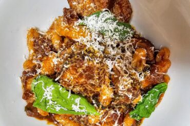 Handmade Cavatelli with Red Wine Braised Sausage