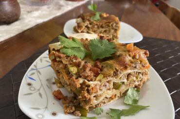 Lasaña con champiñones