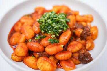 Braised Oxtail Gnocchi with Lemon Gremolata