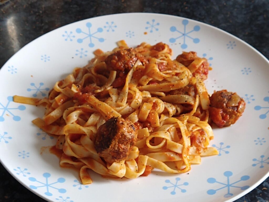 Tagliatelle and Meatballs