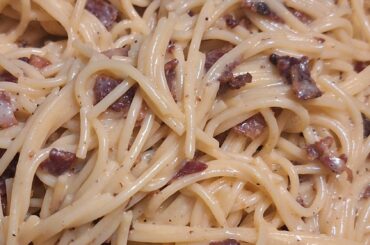 My fav pasta dish...still trying. Pasta a la carbonara