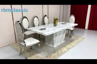 Modern Marble Dining Table with Chairs set #decoration #dance #diy #durecorder #foryou #funny #gym