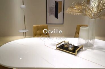 Breathtakingly Beautiful Dining Room With Orville Marble Dining Tables And Jonquil
