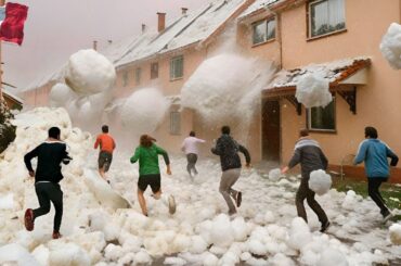 Italy is in chaos! A giant 6-inch rock storm attacked people, destroying houses and vehicles