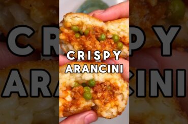 How To Make Crispy Arancini With Ragu & Mozzarella Cheese | Recipe #italian #recipe #arancini #yum