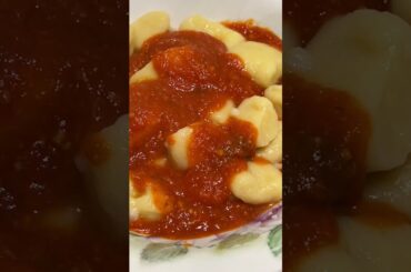 Easy Gnocchi with tomato sauce  #gnocchi  #easyrecipe #shorts